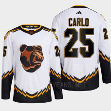 Boston Bruins 2022 Reverse Retro 2.0 Brandon Carlo White Authentic Primegreen Jersey Men's