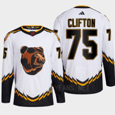 Boston Bruins 2022 Reverse Retro 2.0 Connor Clifton White Authentic Primegreen Jersey Men's