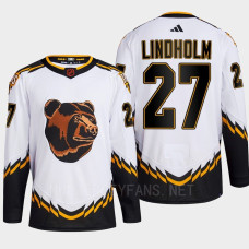 Boston Bruins 2022 Reverse Retro 2.0 Hampus Lindholm White Authentic Primegreen Jersey Men's