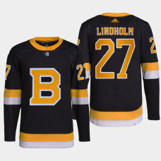 Boston Bruins Hampus Lindholm Black Primegreen Authentic Pro Alternate Jersey 2022