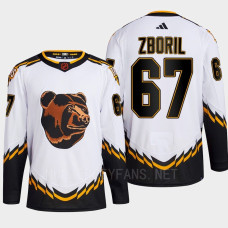 Boston Bruins 2022 Reverse Retro 2.0 Jakub Zboril White Authentic Primegreen Jersey Men's