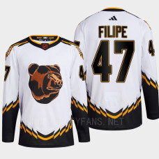 Boston Bruins 2022 Reverse Retro 2.0 Matt Filipe White Authentic Primegreen Jersey Men's