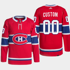 Montreal Canadiens 2022 NHL Draft First Round Pick Red Custom Jersey