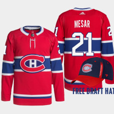 Filip Mesar Montreal Canadiens 2022 NHL Draft Red Jersey Authentic Primegreen Home