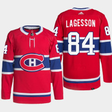 Montreal Canadiens William Lagesson Red Primegreen Authentic Pro Home Jersey 2022