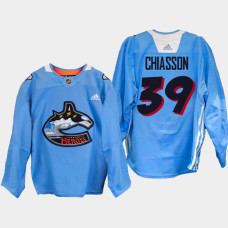 Alex Chiasson Vancouver Canucks Community Heroes 2022 Blue #39 Jersey Warm Up