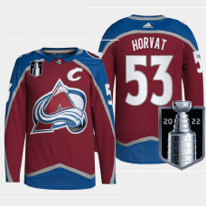 Vancouver Canucks Bo Horvat Burgundy Authentic Pro 2022 Stanley Cup Playoffs Jersey