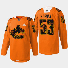 Bo Horvat Vancouver Canucks 2022 First Nations Night Orange #53 Jersey Every Child Matters