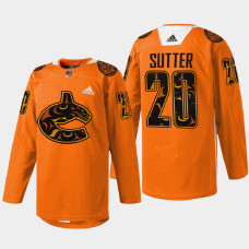 Brandon Sutter Vancouver Canucks 2022 First Nations Night Orange #20 Jersey Every Child Matters