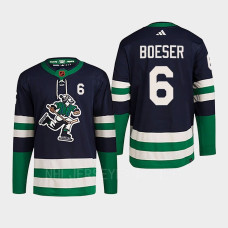 Brock Boeser Reverse Retro 2.0 2022 Vancouver Canucks Navy Jersey Authentic Primegreen #6