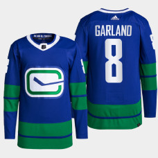 Conor Garland #8 Vancouver Canucks Blue Jersey 2022 Alternate Primegreen Authentic Pro