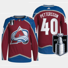 Vancouver Canucks Elias Pettersson Burgundy Authentic Pro 2022 Stanley Cup Playoffs Jersey