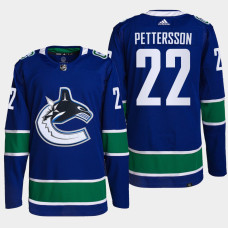 Elias Pettersson Vancouver Canucks 2022 NHL Draft Blue Jersey Authentic Primegreen Home