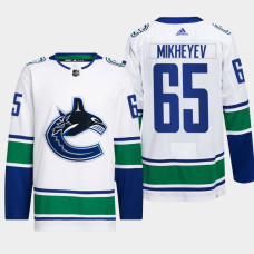 Ilya Mikheyev #65 Vancouver Canucks White Jersey 2022 Primegreen Authentic Away