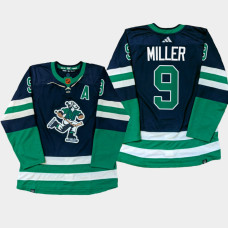 Vancouver Canucks J.T. Miller Navy PrimeGreen Reverse Retro Jersey 2022-23