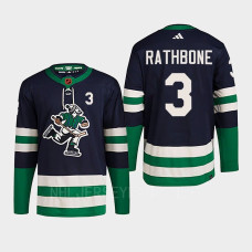 Jack Rathbone Reverse Retro 2.0 2022 Vancouver Canucks Navy Jersey Authentic Primegreen #3