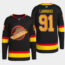 Vancouver Canucks Juho Lammikko Black Primegreen Authentic Pro Retro Jersey 2022