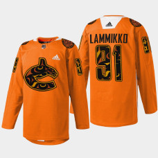 Juho Lammikko Vancouver Canucks 2022 First Nations Night Orange #91 Jersey Every Child Matters