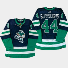 Vancouver Canucks Kyle Burroughs Navy PrimeGreen Reverse Retro Jersey 2022-23