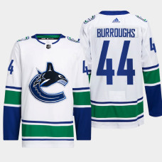 Kyle Burroughs #44 Vancouver Canucks White Jersey 2022 Away Primegreen Authentic Pro