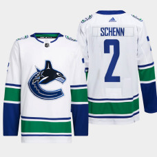 Luke Schenn #2 Vancouver Canucks White Jersey 2022 Away Primegreen Authentic Pro