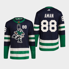 Nils Aman Reverse Retro 2.0 2022 Vancouver Canucks Navy Jersey Authentic Primegreen #88