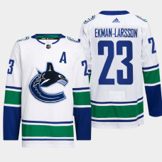 Oliver Ekman-Larsson #23 Vancouver Canucks White Jersey 2022 Away Primegreen Authentic Pro