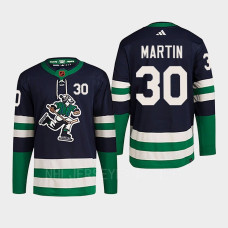 Spencer Martin Reverse Retro 2.0 2022 Vancouver Canucks Navy Jersey Authentic Primegreen #30