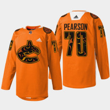 Tanner Pearson Vancouver Canucks 2022 First Nations Night Orange #70 Jersey Every Child Matters