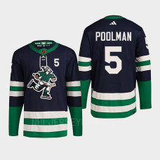 Tucker Poolman Reverse Retro 2.0 2022 Vancouver Canucks Navy Jersey Authentic Primegreen #5