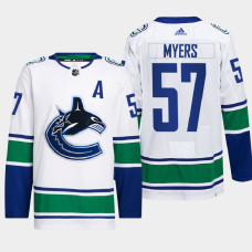 Tyler Myers #57 Vancouver Canucks White Jersey 2022 Away Primegreen Authentic Pro