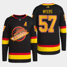 Vancouver Canucks Tyler Myers Black Primegreen Authentic Pro Retro Jersey 2022