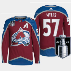 Vancouver Canucks Tyler Myers Burgundy Authentic Pro 2022 Stanley Cup Playoffs Jersey