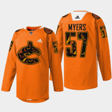 Tyler Myers Vancouver Canucks 2022 First Nations Night Orange #57 Jersey Every Child Matters