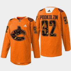 Vasily Podkolzin Vancouver Canucks 2022 First Nations Night Orange #92 Jersey Every Child Matters