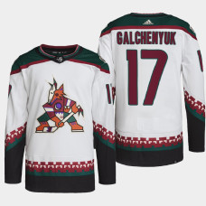 Arizona Coyotes Alex Galchenyuk White Primegreen Authentic Pro Away Jersey 2022