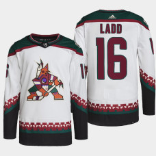 Arizona Coyotes Andrew Ladd White Primegreen Authentic Pro Away Jersey 2022