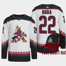 Artem Duda Arizona Coyotes 2022 NHL Draft White Jersey Authentic Primegreen Away