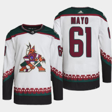 Arizona Coyotes Dysin Mayo White Primegreen Authentic Pro Away Jersey 2022