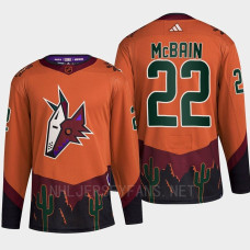 Arizona Coyotes 2022 Reverse Retro 2.0 Jack McBain Orange Authentic Primegreen Jersey Men's