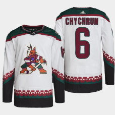 Arizona Coyotes Jakob Chychrun White Primegreen Authentic Pro Away Jersey 2022