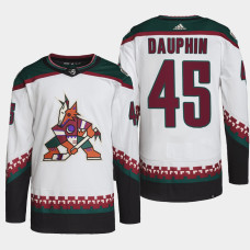 Arizona Coyotes Laurent Dauphin White Away Primegreen Authentic Jersey 2022