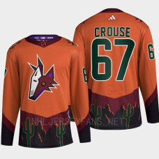 Arizona Coyotes 2022 Reverse Retro 2.0 Lawson Crouse Orange Authentic Primegreen Jersey Men's