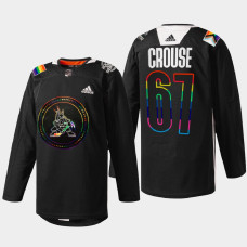 Lawson Crouse Arizona Coyotes Pride Night 2022 Black #67 Jersey HockeyIsForEveryone