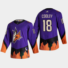 Arizona Coyotes #18 Logan Cooley 2022 NHL Draft Purple Jersey Reverse Retro