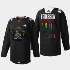 Loui Eriksson Arizona Coyotes Pride Night 2022 Black #21 Jersey HockeyIsForEveryone