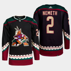 Patrik Nemeth #2 Arizona Coyotes Black Jersey 2022 Primegreen Authentic Home