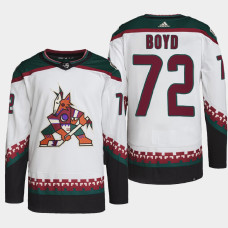 Arizona Coyotes Travis Boyd White Primegreen Authentic Pro Away Jersey 2022