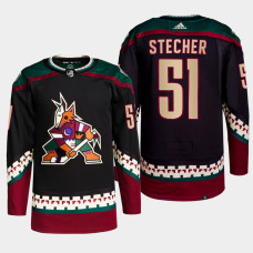 Troy Stecher #51 Arizona Coyotes Black Jersey 2022 Primegreen Authentic Home