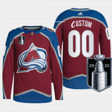 Colorado Avalanche 2022 Stanley Cup Playoffs Burgundy Authentic Pro Jersey Custom